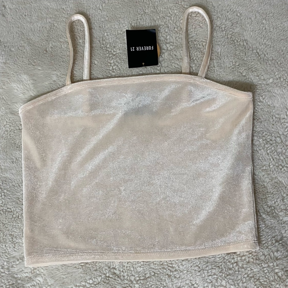 Forever 21 Top velvet beige